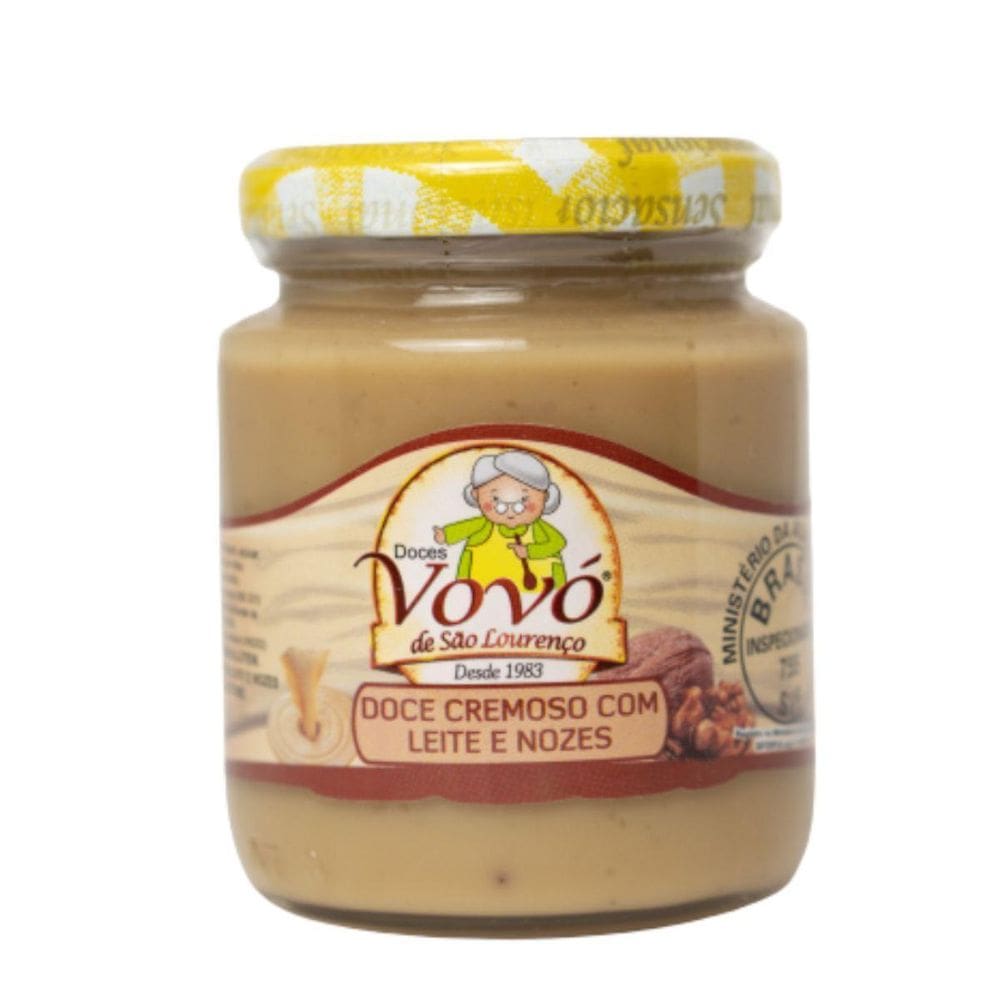 Doce Cremoso De Leite Com Nozes Pote 270G Doces Vovó