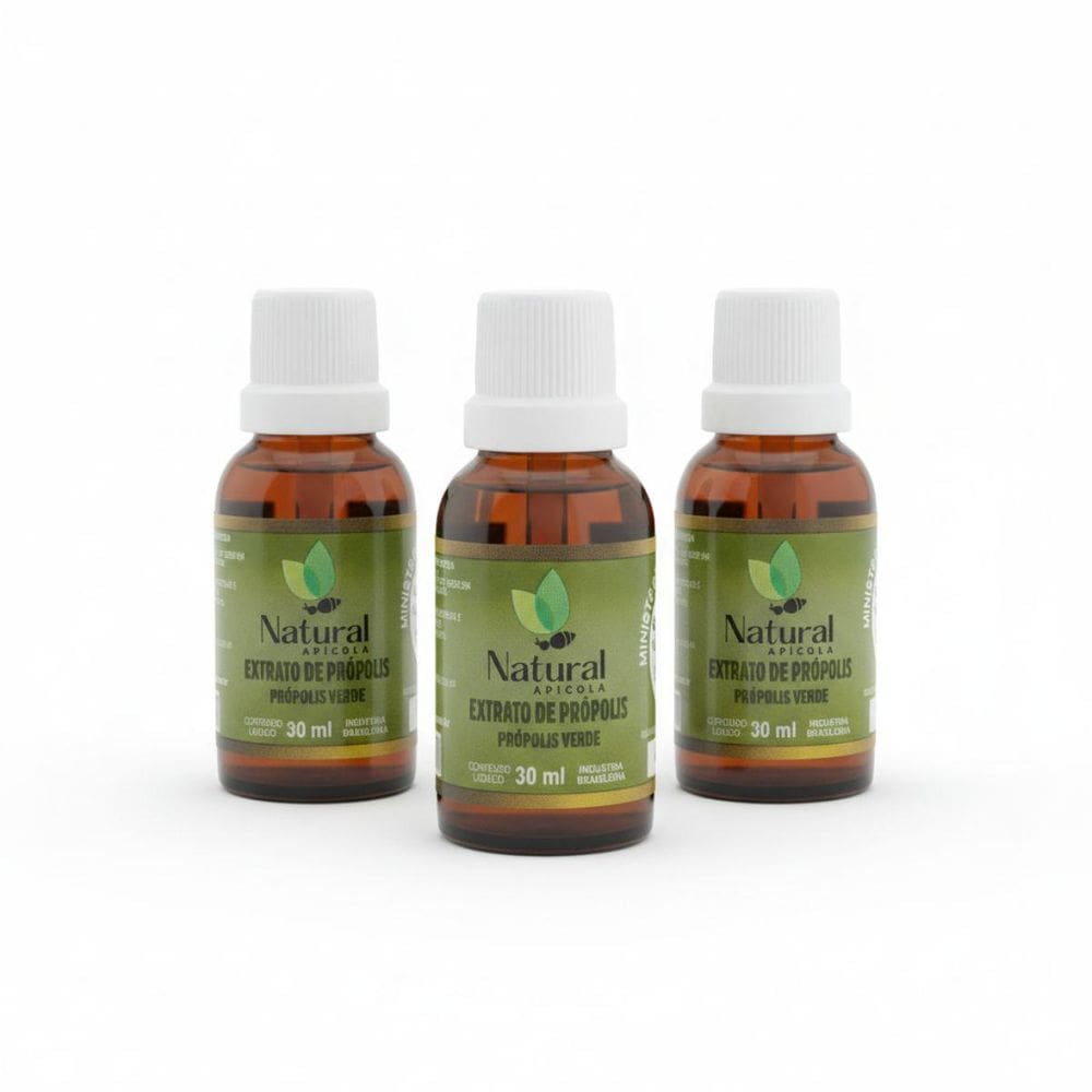 Kit 3 Extrato De Propolis Verde 30 Ml Sem Conservantes