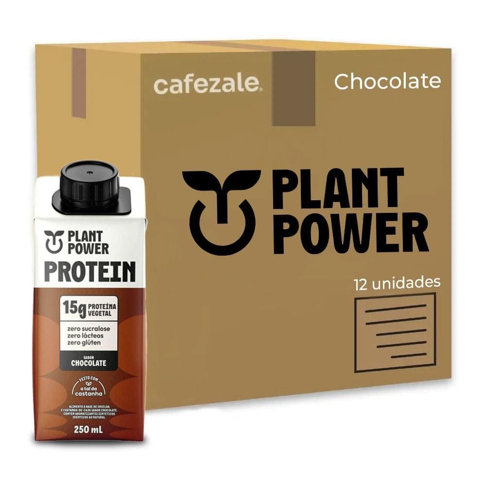 Bebida Vegetal Plant Power Chocolate Kit 12 Unidades 250Ml