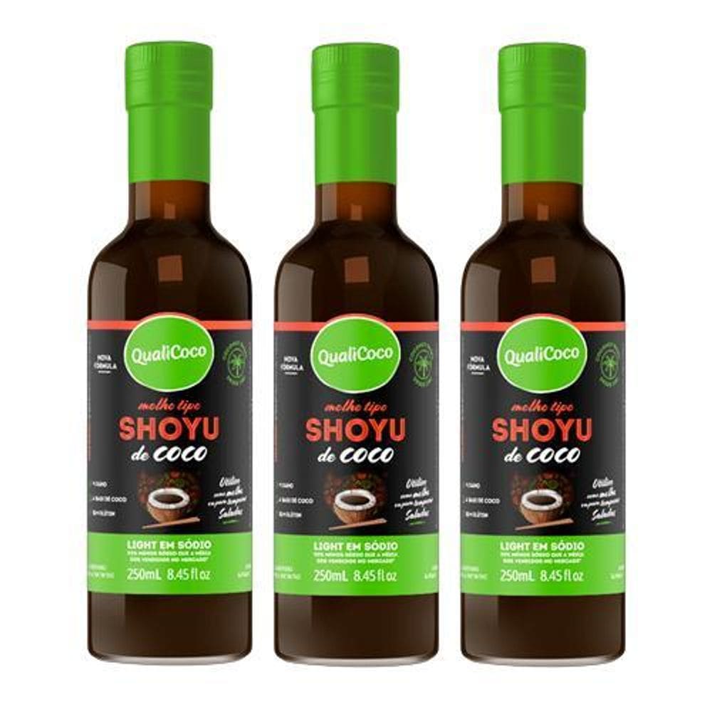 Kit 3X: Shoyu De Coco Qualicoco 250Ml