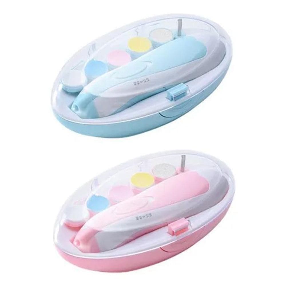 2X Cortador Aparador De Unha Bebê Elétrico C/6 Refis Criança