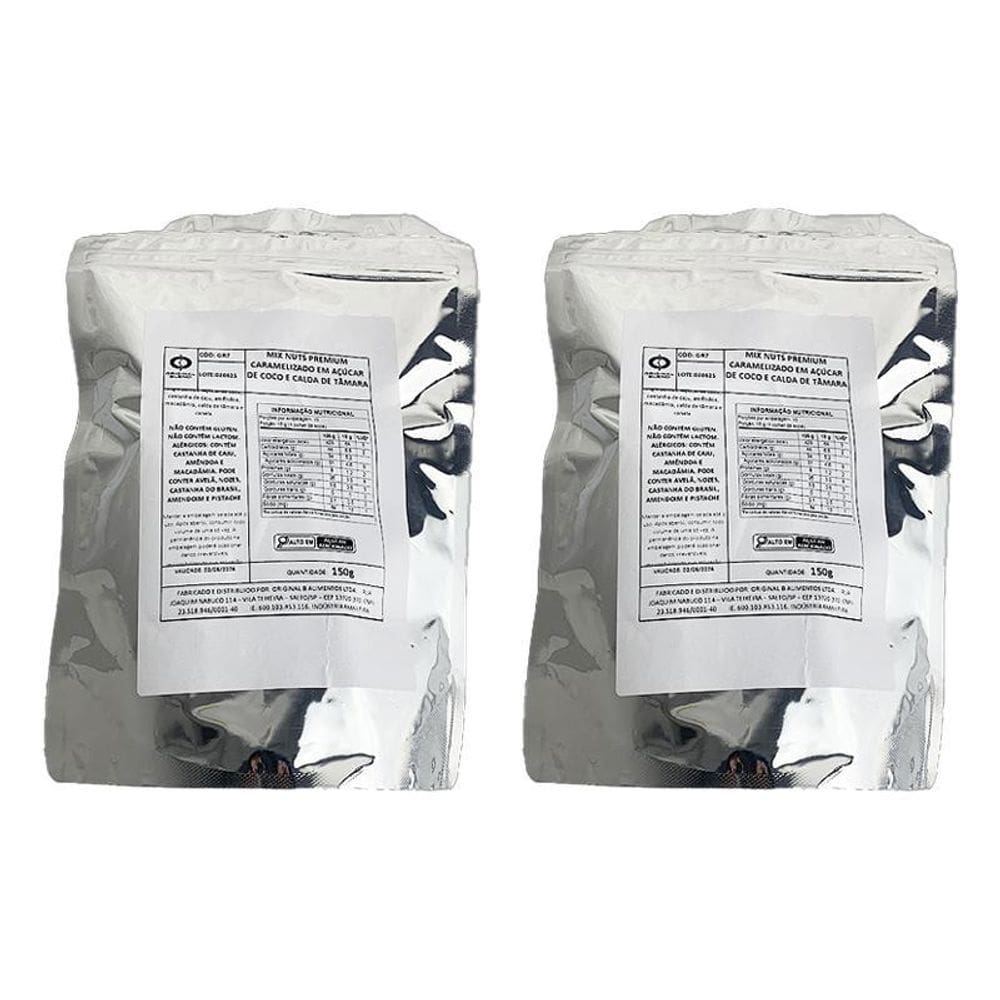 Kit 2X: Mix De Nuts Glaceados Com Açúcar De Coco  Blend 150G