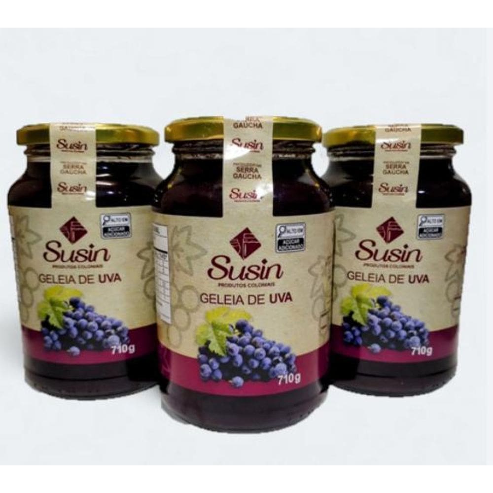 Geleia De Uva Susin - Kit 3 Vidros 710G