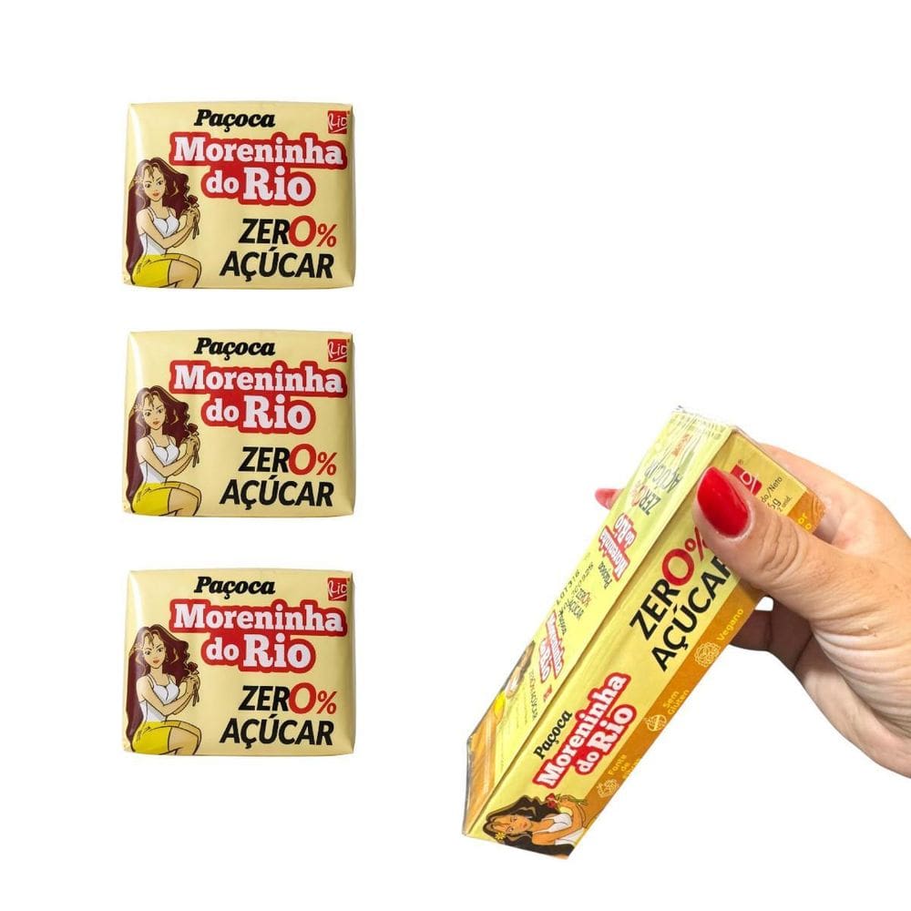 Kit 12Un Paçoca Diet Zero Açucar Moreninha Do Rio 276G