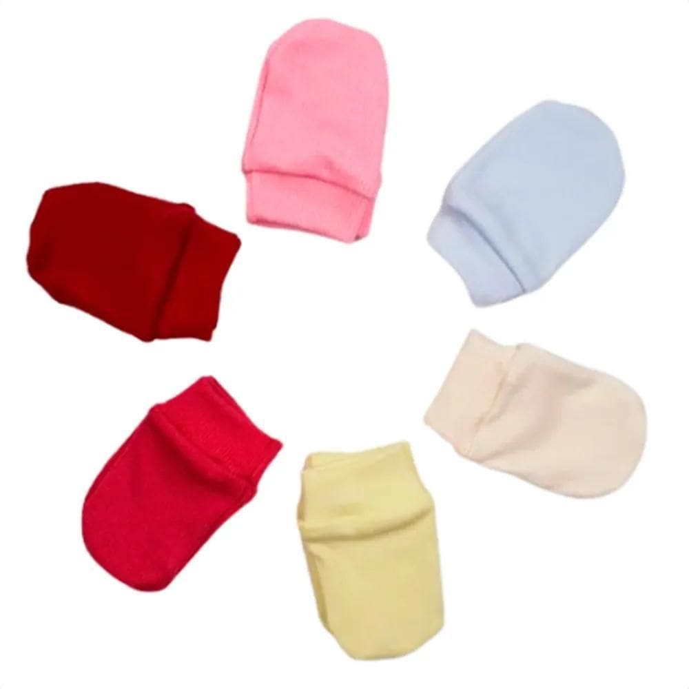 2X Luvas Para Bebe R N Infantil Kit Com 6 Pares De Luvinhas
