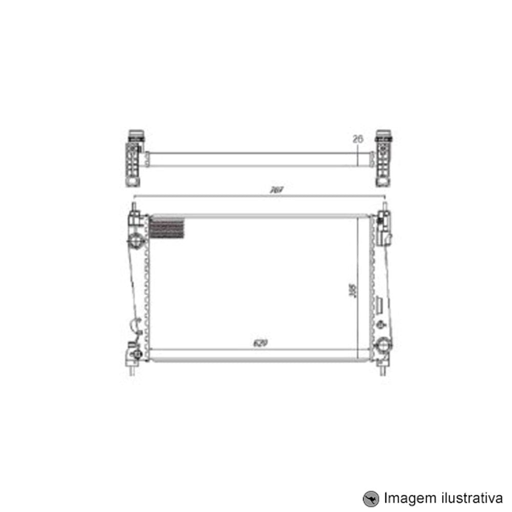Radiador Punto 1.6 / 1.8 8V / 16V ( 08 > ) com / sem Ar / Manual / Aluminio Brasado