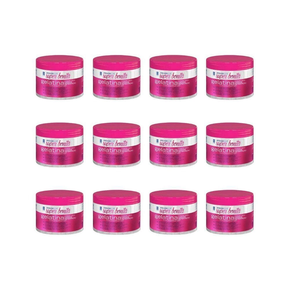 Gelatina Capilar Probelle Super Bonita 500G Cacho Osten 12Un