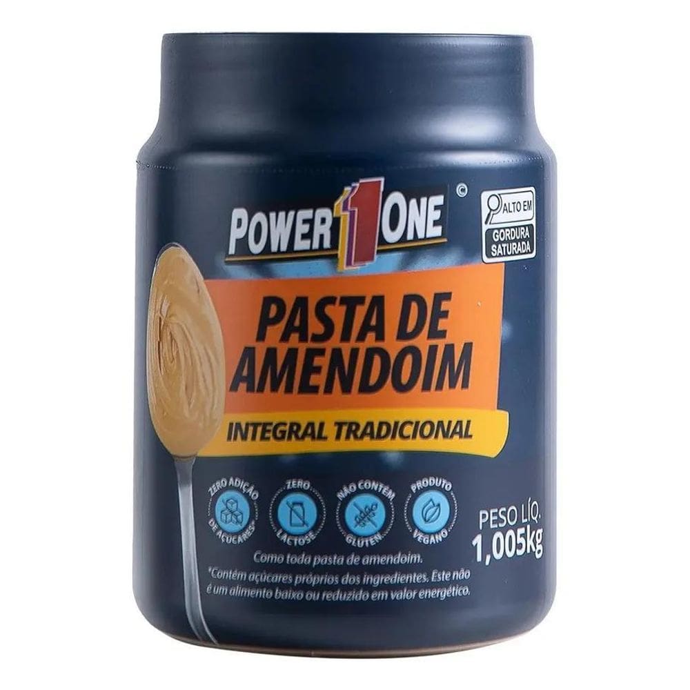 2X Pasta De Amendoim Power One Integral Tradicional - 1Kg