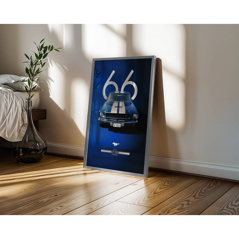 Ford Mustang Shelby G.T. 350 Fastback azul - 50 x 70 Caixa (vinil)