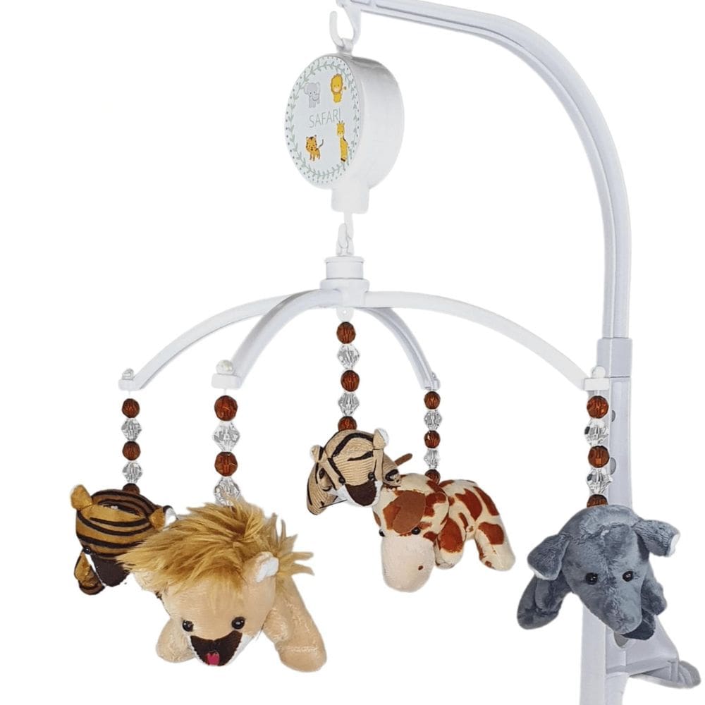Móbile Berço Bebê Musical E Giratório Animais Da Floresta