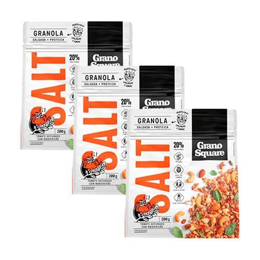 Kit 3X: Granola Salt Tomate Manjericão Sem Glúten