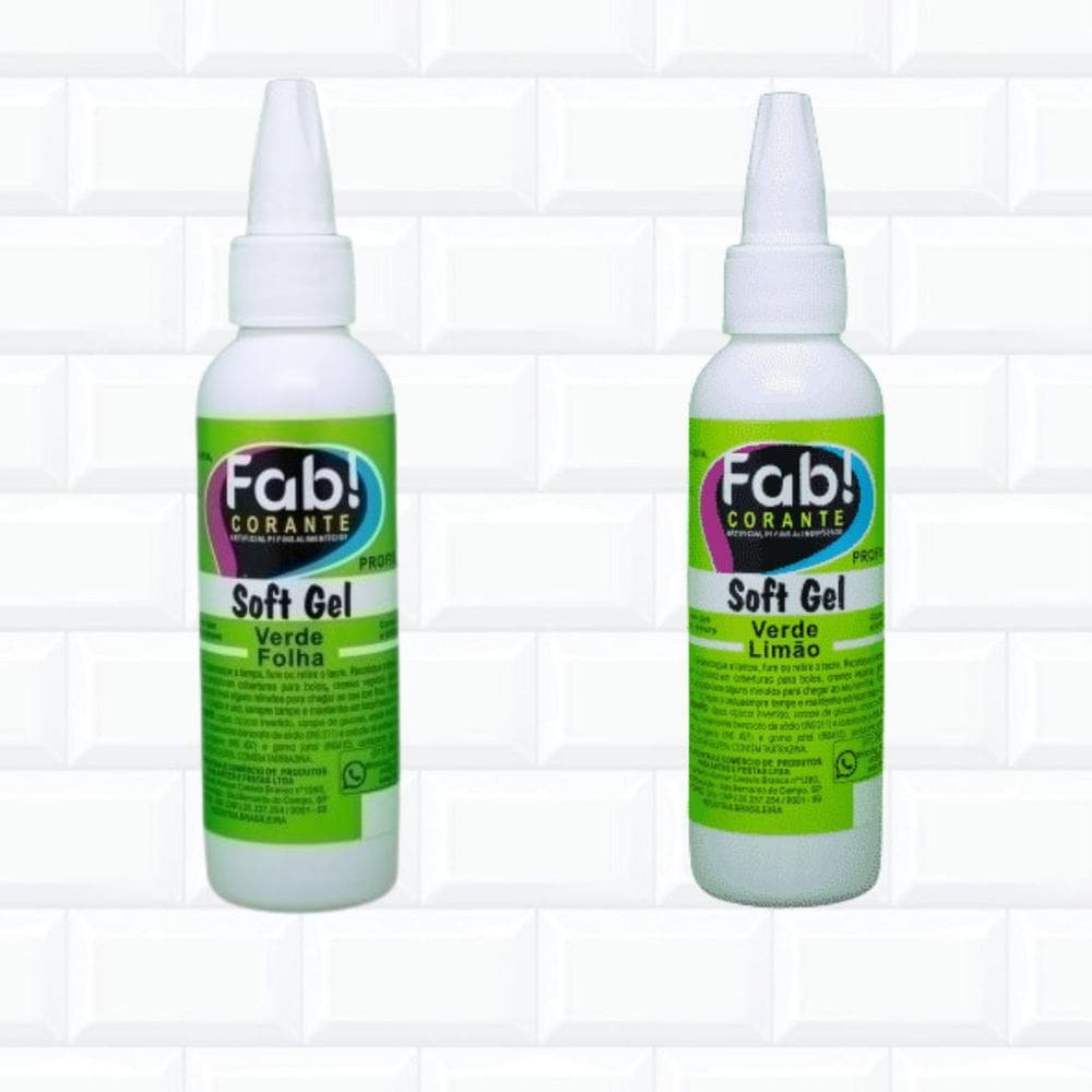 Kit 2 Corante Softgel Verde Confeitaria Alimentício Doces