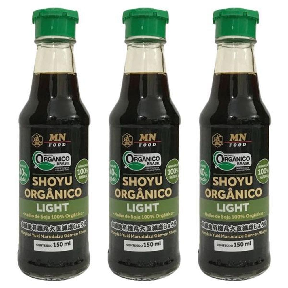 Kit 3X: Shoyu Orgânico Light Mn Food 150Ml
