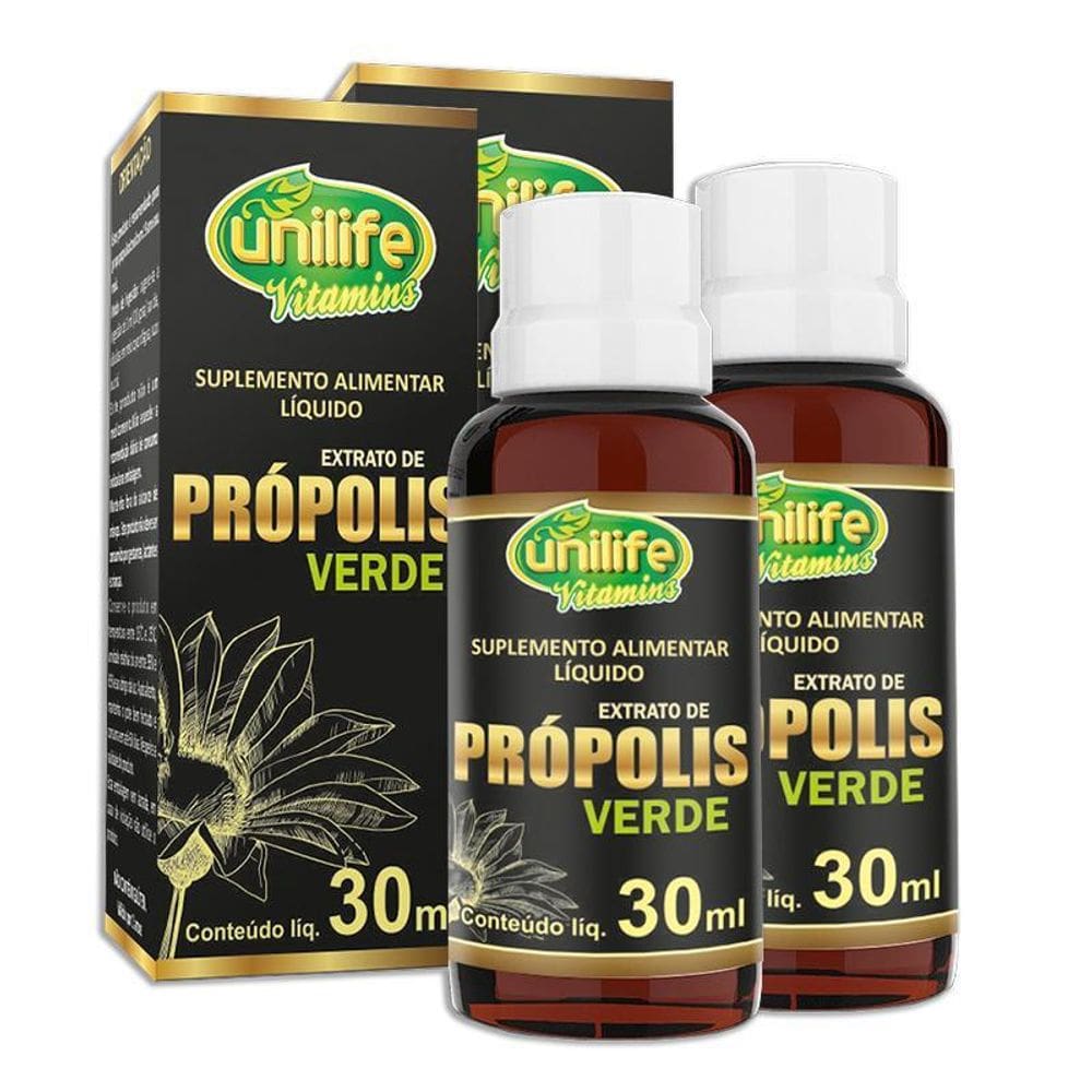 Kit 2 Extrato De Própolis Verde Unilife 30Ml