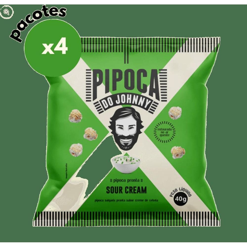 Kit 4 Pipoca Pronta Sour Cream 40G Do Johnny