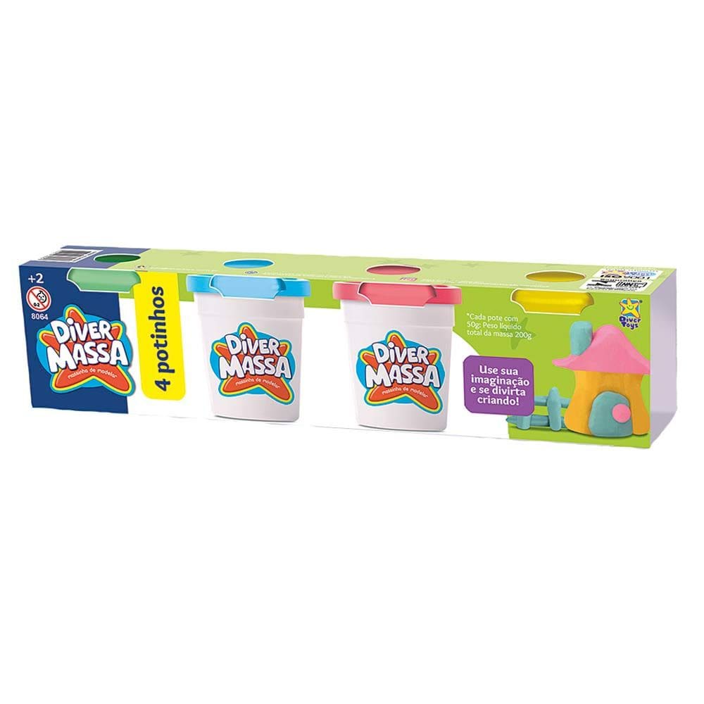 Kit c/ 4 Massinhas 8064 Divertoys