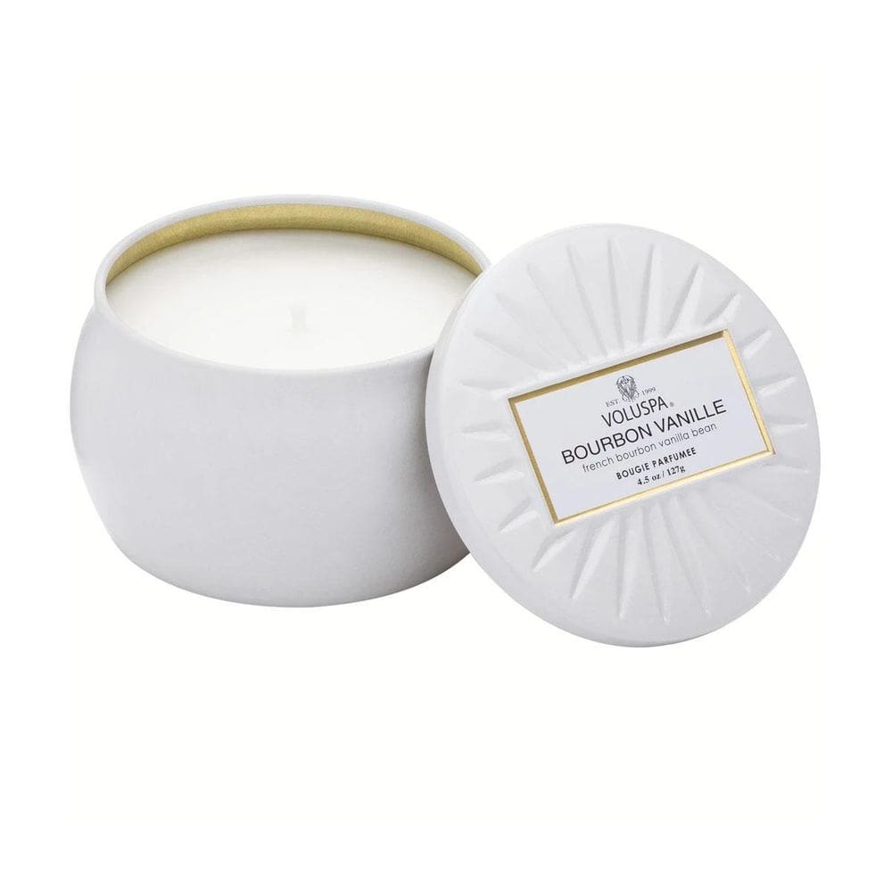 Voluspa Mini Vela Lata 25H Bourbon Vanille