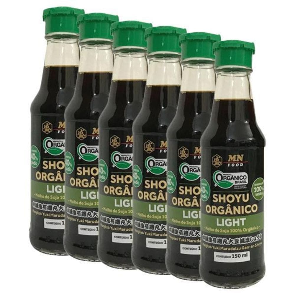 Kit 6X: Shoyu Orgânico Light Mn Food 150Ml