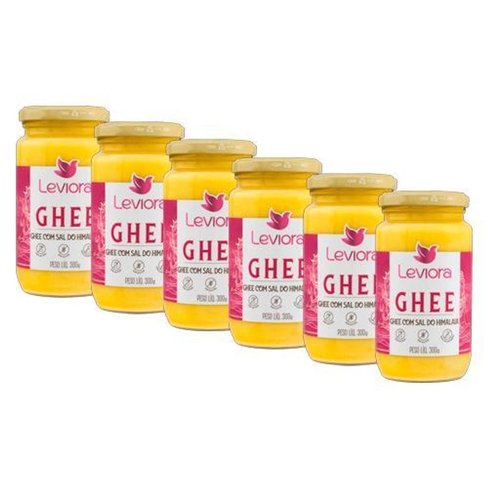Kit 6X: Manteiga Ghee Sal Do Himalaia Sem Lactose Leviora