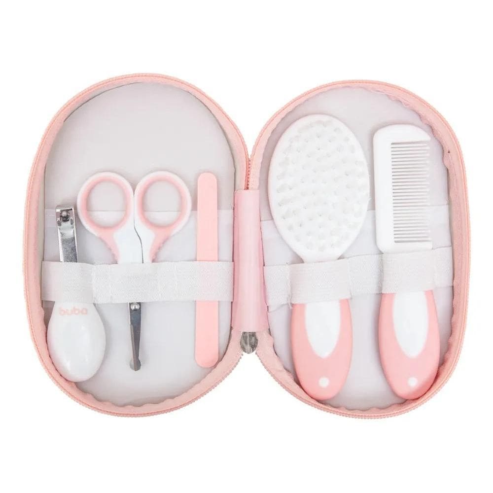 2X Kit Cuidados Higiene Para Bebês Com Estojo Manicure