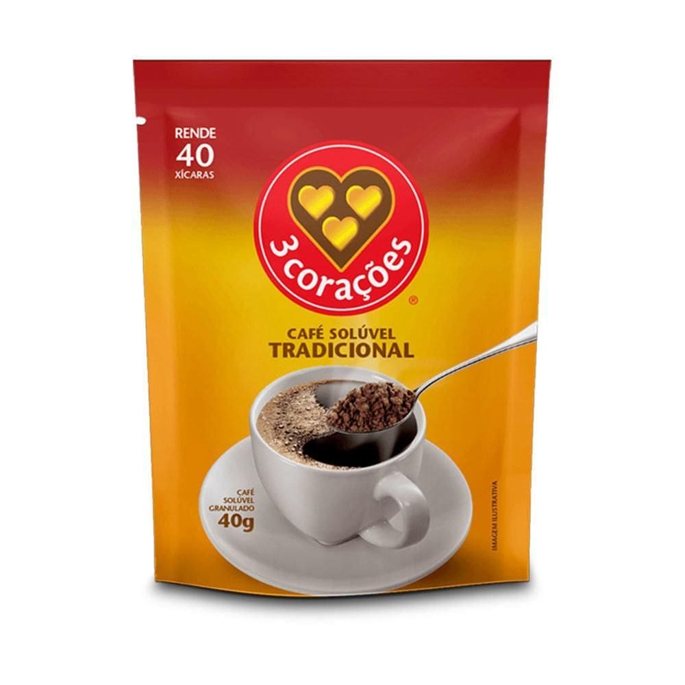 Café Solúvel Três Corações Tradicional Sachê 40G