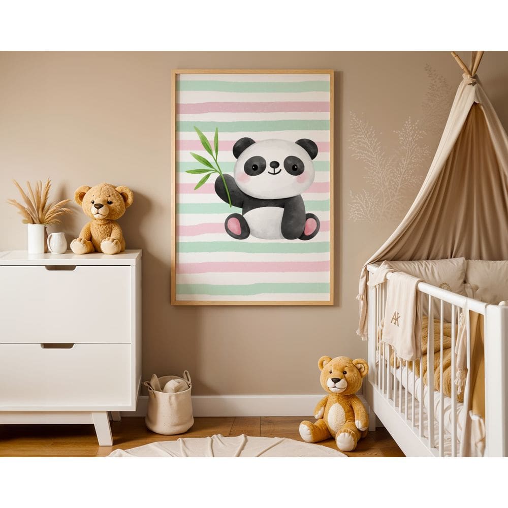 Panda feliz - 20 x 30 Caixa (vinil)