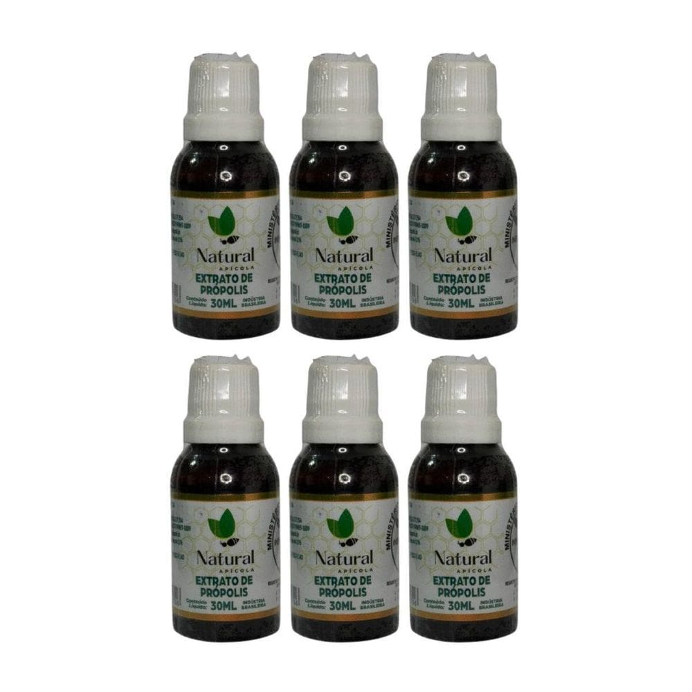 Kit 6 Extrato De Propolis 30 Ml Natural Sem Conservantes