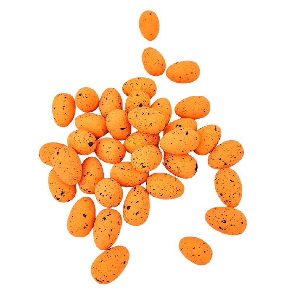 Kit 36 Mini Ovo De Páscoa Laranja Decorativo 3X2Cm