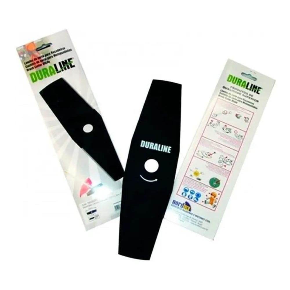 2X Lâmina Faca 2 Pontas Para Roçadeira 350X2,7X25,4Mm Durali