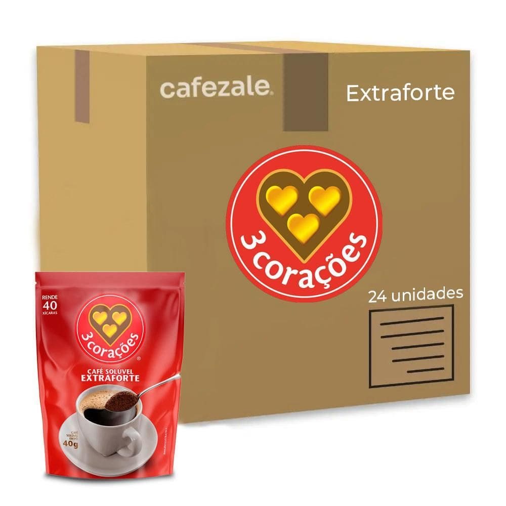 Café Solúvel Extraforte Três Corações Kit 24 Pacotes De 40G