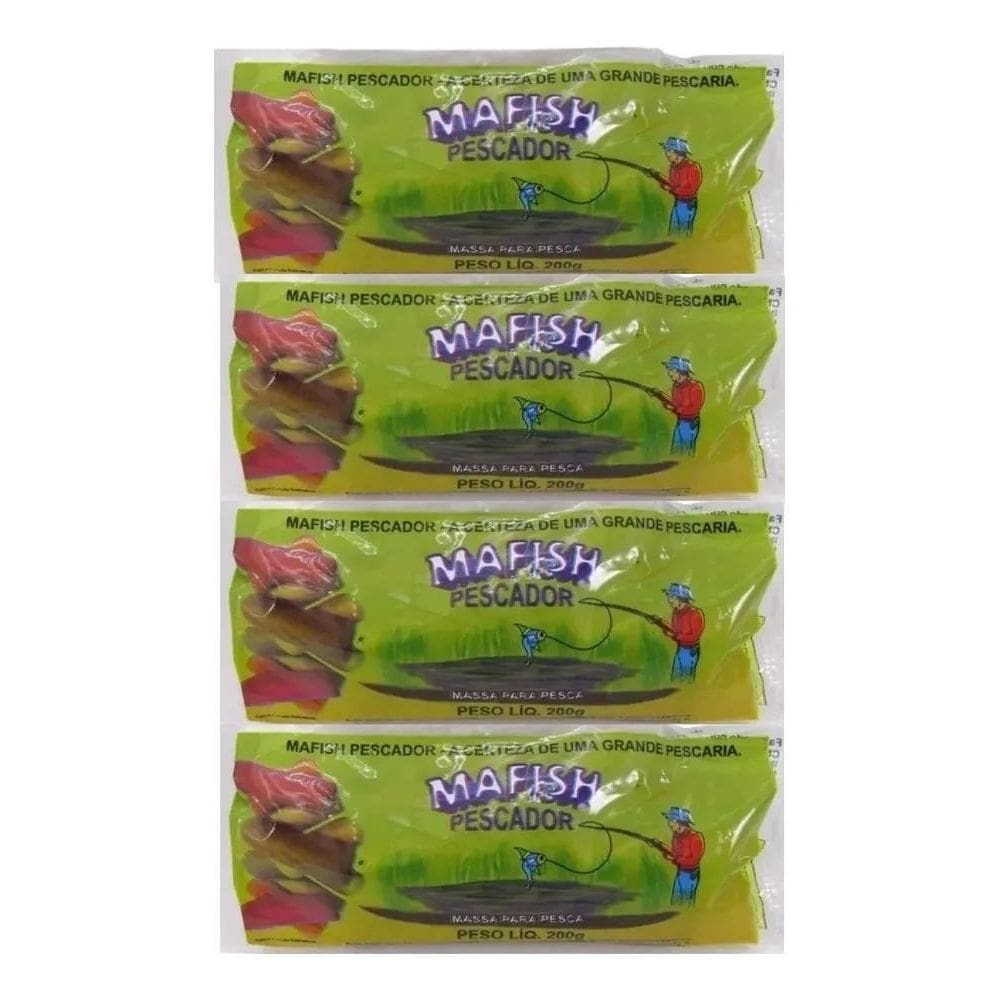 2X Kit 4 Massa Mafish Sabor Coco Fedidinha 200G Full