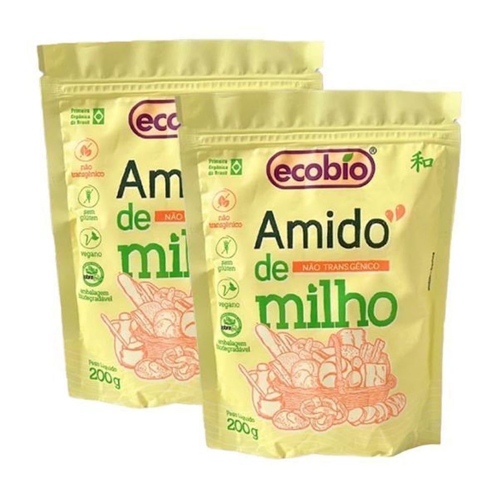 Kit 2X: Amido De Milho Não Transgênico Ecobio 200G