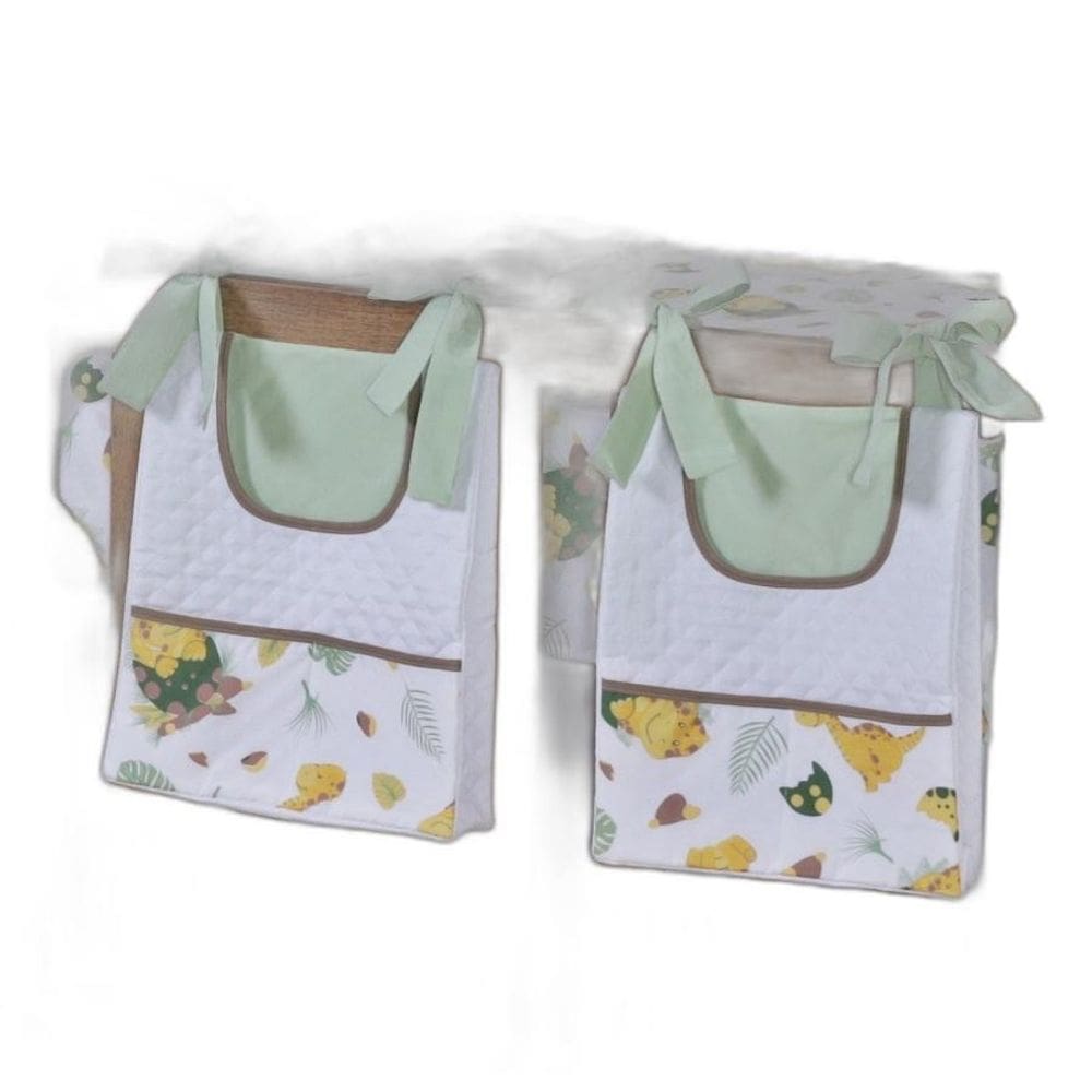 Porta Fralda Organizador Quarto Bebê Menino Menina 2 Peças