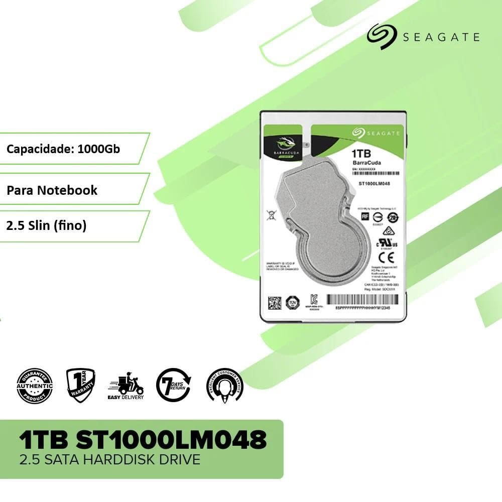 Hd Sata Seagate St1000Lm048 1Tb Notebook Slin Fino Verde