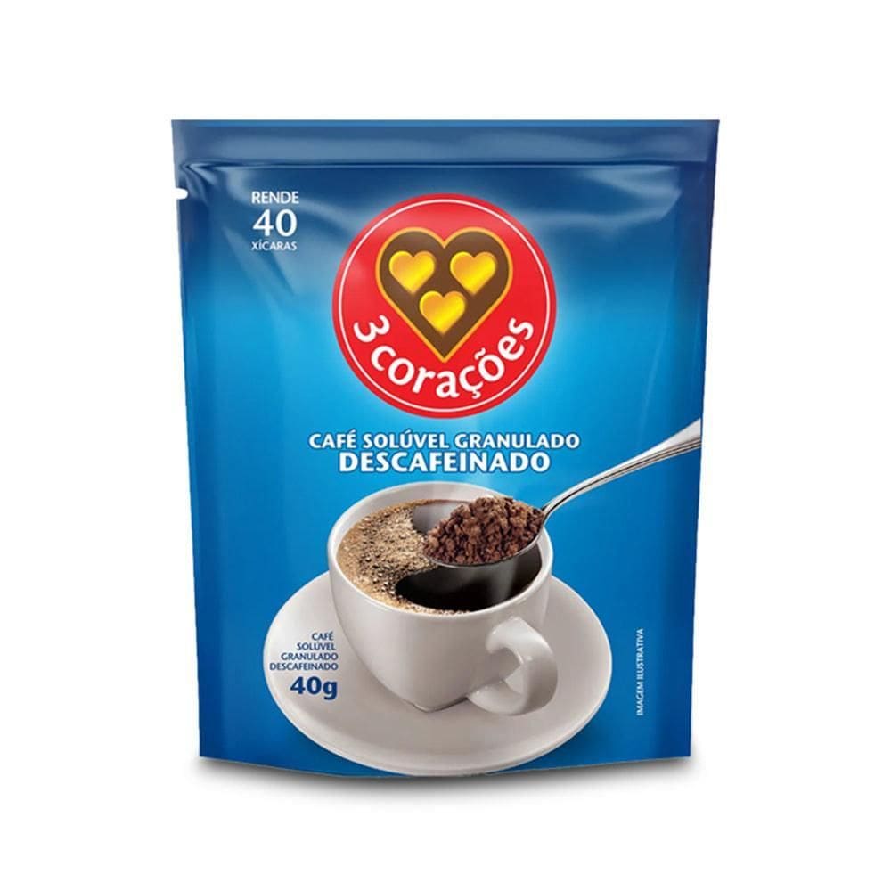 Café Solúvel Descafeinado Três Corações Refil De 40G