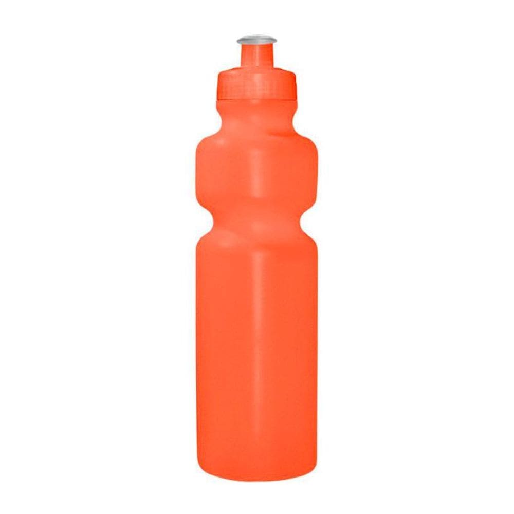 Kit 30 Squeezes 750Ml Laranja Neon Plástico Premium
