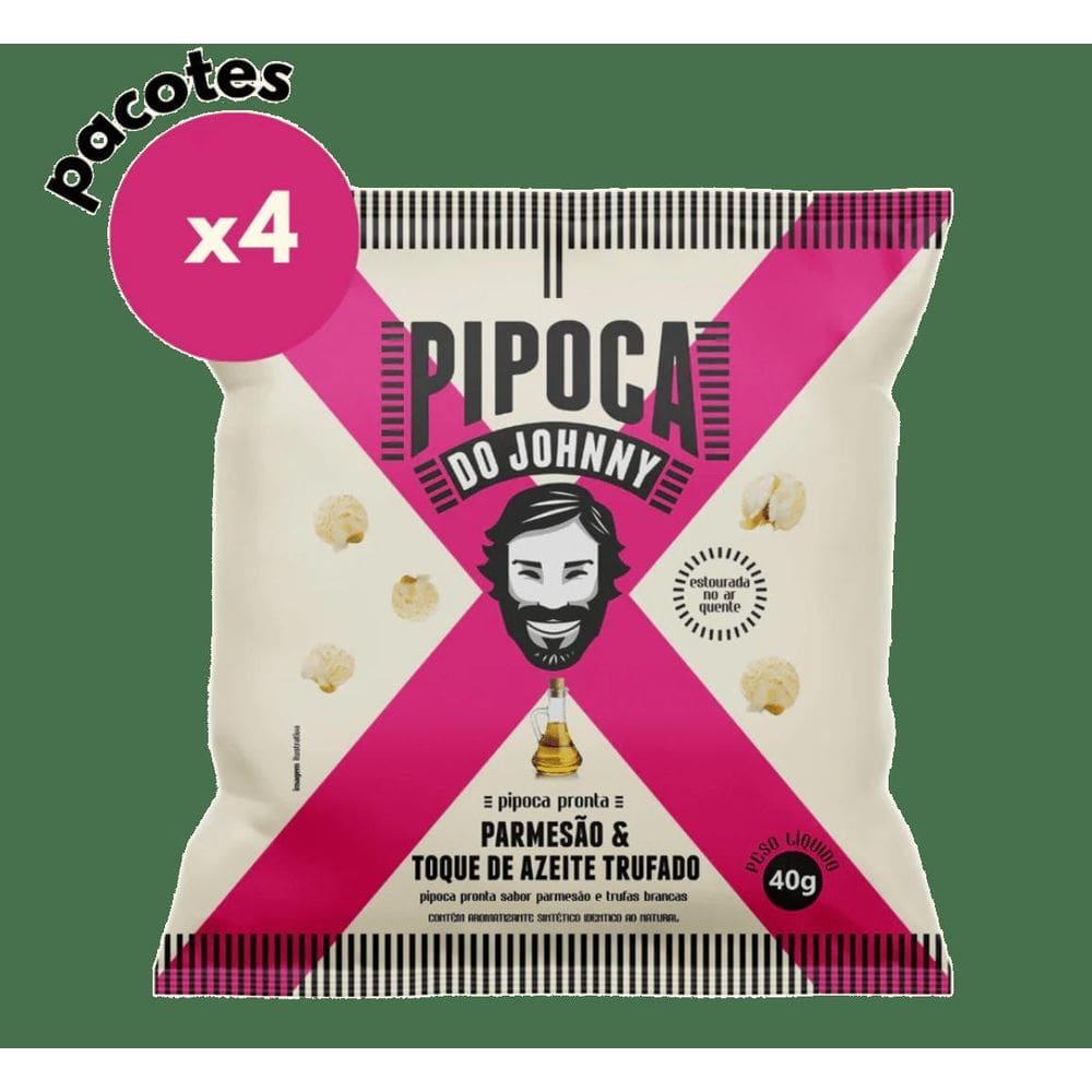 Kit 4 Pipoca Pronta Parmesao E Azeite Trufado 40G Do Johnny