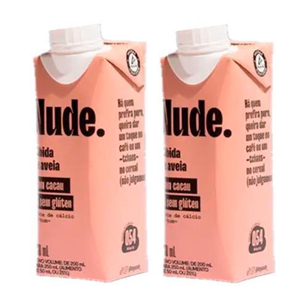 Kit 2X: Leite Vegetal De Aveia To Go Sabor Cacau Nude 250Ml