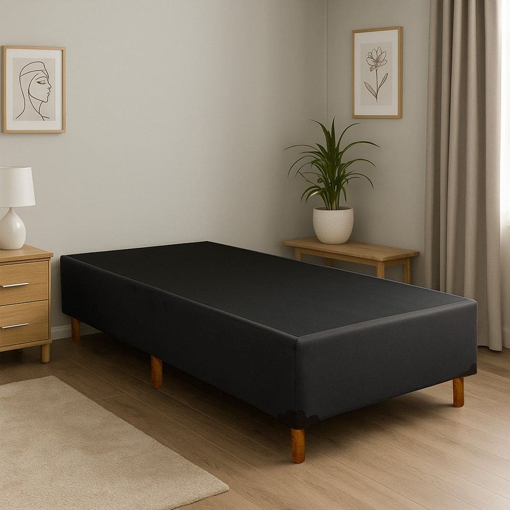 Base Box Solteiro 0,88x1,88 Firmeza e Durabilidade Preto