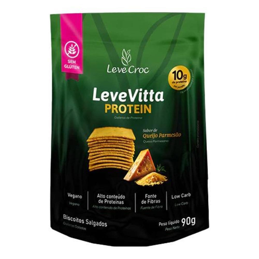 Biscoito Leve Vitta Protein Sabor Parmesão Leve Croc 90G