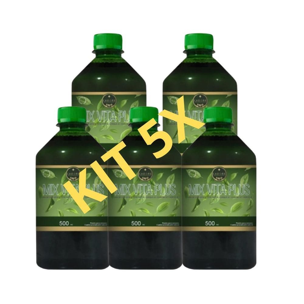 Kit 5Und Cha Digestivo Amargo Mix Vita Plus 500 Ml Cha Verde