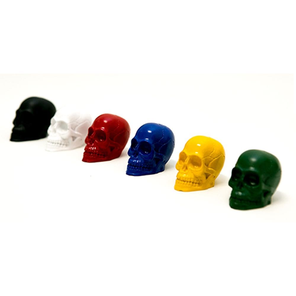 Kit 6 Caveiras Coloridas em resina decorativo