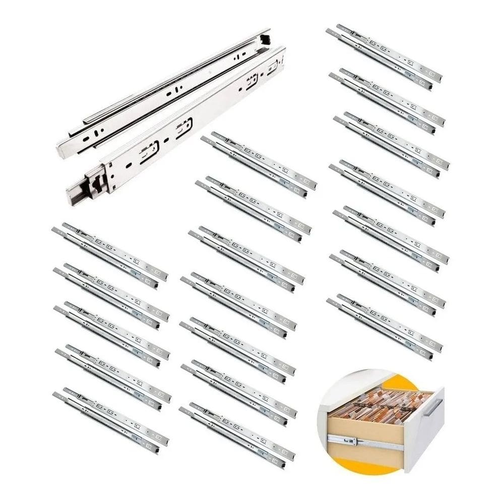 20 Corrediças Trilho Telescópico Light 30kg H35 300mm Fgvtn