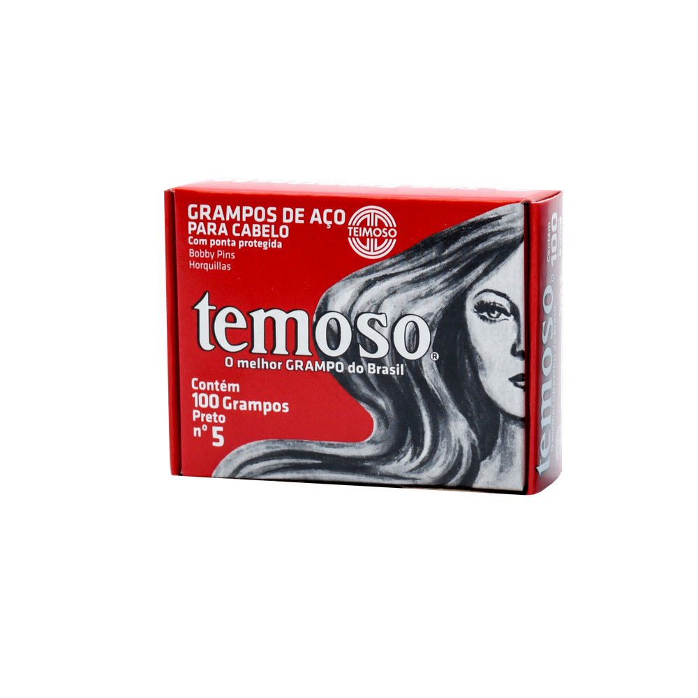 Grampo Teimoso No5 Preto Pacote Com 100 Unidades