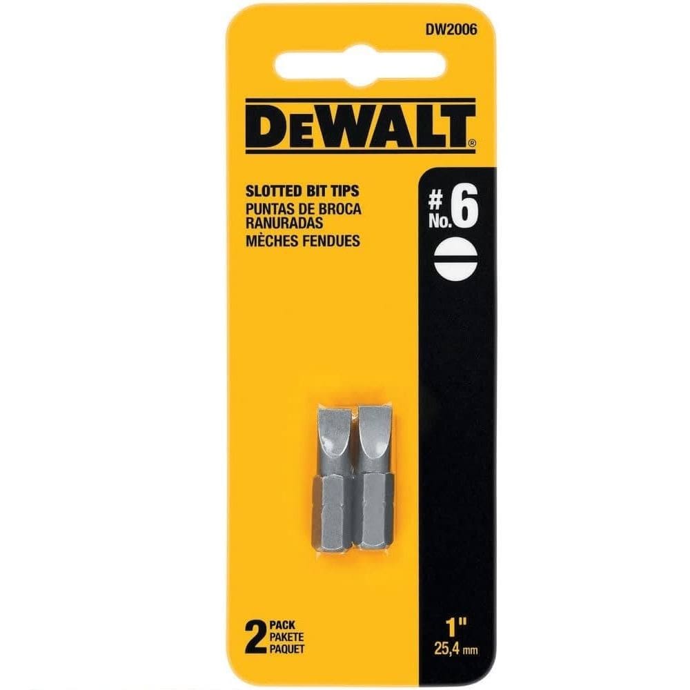Bits 1/4`` Ponteira Fenda N6 X 25mm 2 Und Dewalt - Dw2006