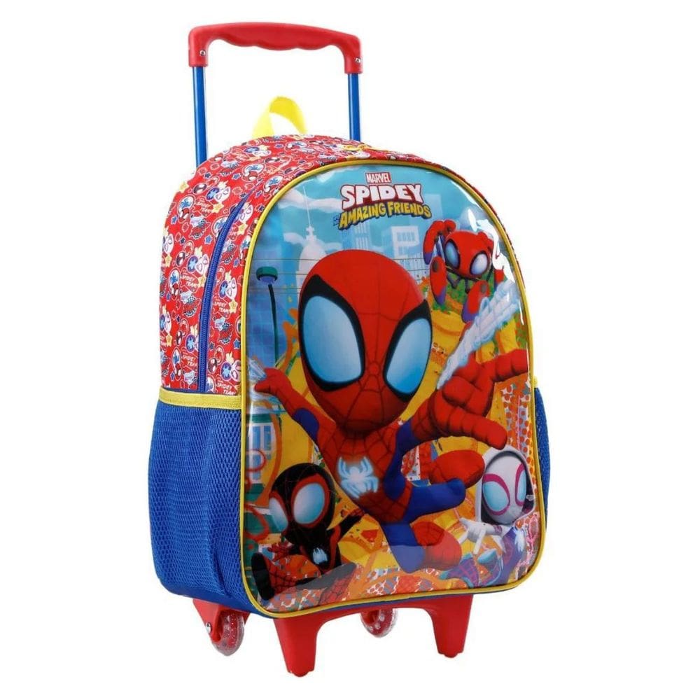 Mochila para Meninos Spider Man Homem Aranha Reforçada com Bolsos Garrafinha - 11710 - Xeryus Kids