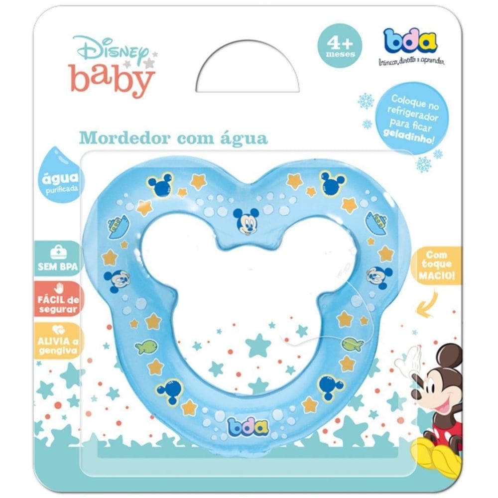 Mordedor Com Água Disney Baby Mickey Azul 3307 - Toyster