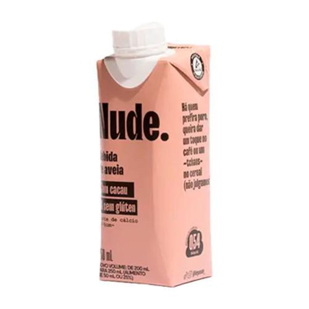 Leite Vegetal De Aveia To Go Sabor Cacau Nude 250Ml