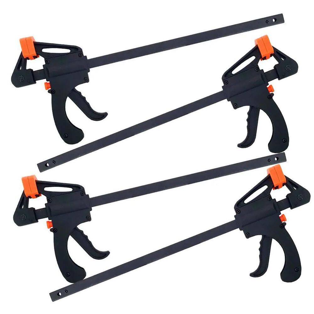 Kit 4 Grampos Sargento De Aperto Rápido 12 Pol. Haste Grossa