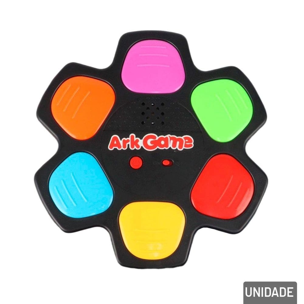 Jogo da Memória Eletrônico 6 Cores com LUZ e Som - Tudo em Caixa